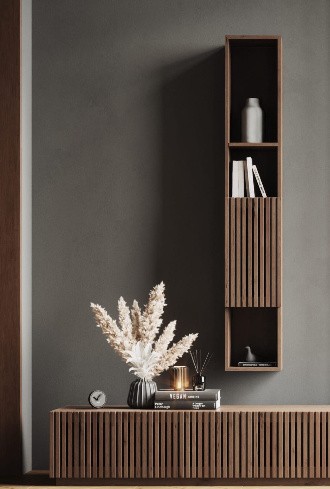 Hanging cabinet PLANET – solid oak - Image 2