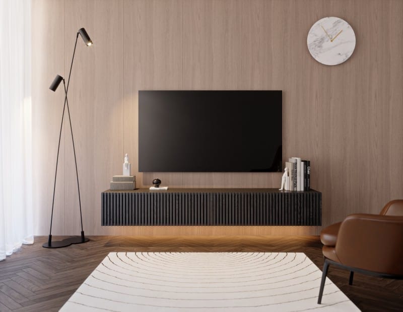 TV-Schrank PLANET – Massivholz Eiche – Bild 2