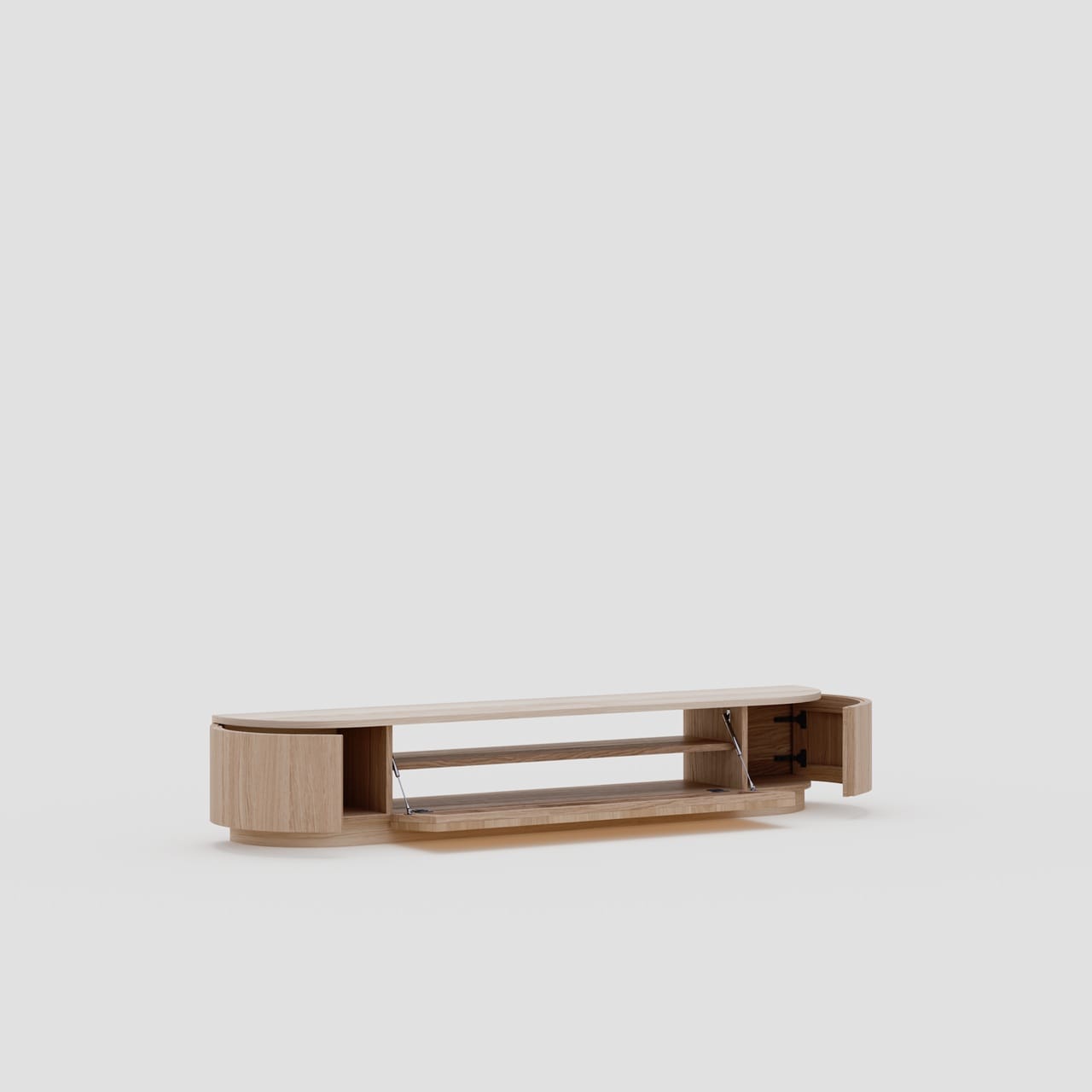 Rounded Tv cabinet BETA with IR – solid oak - Image 6