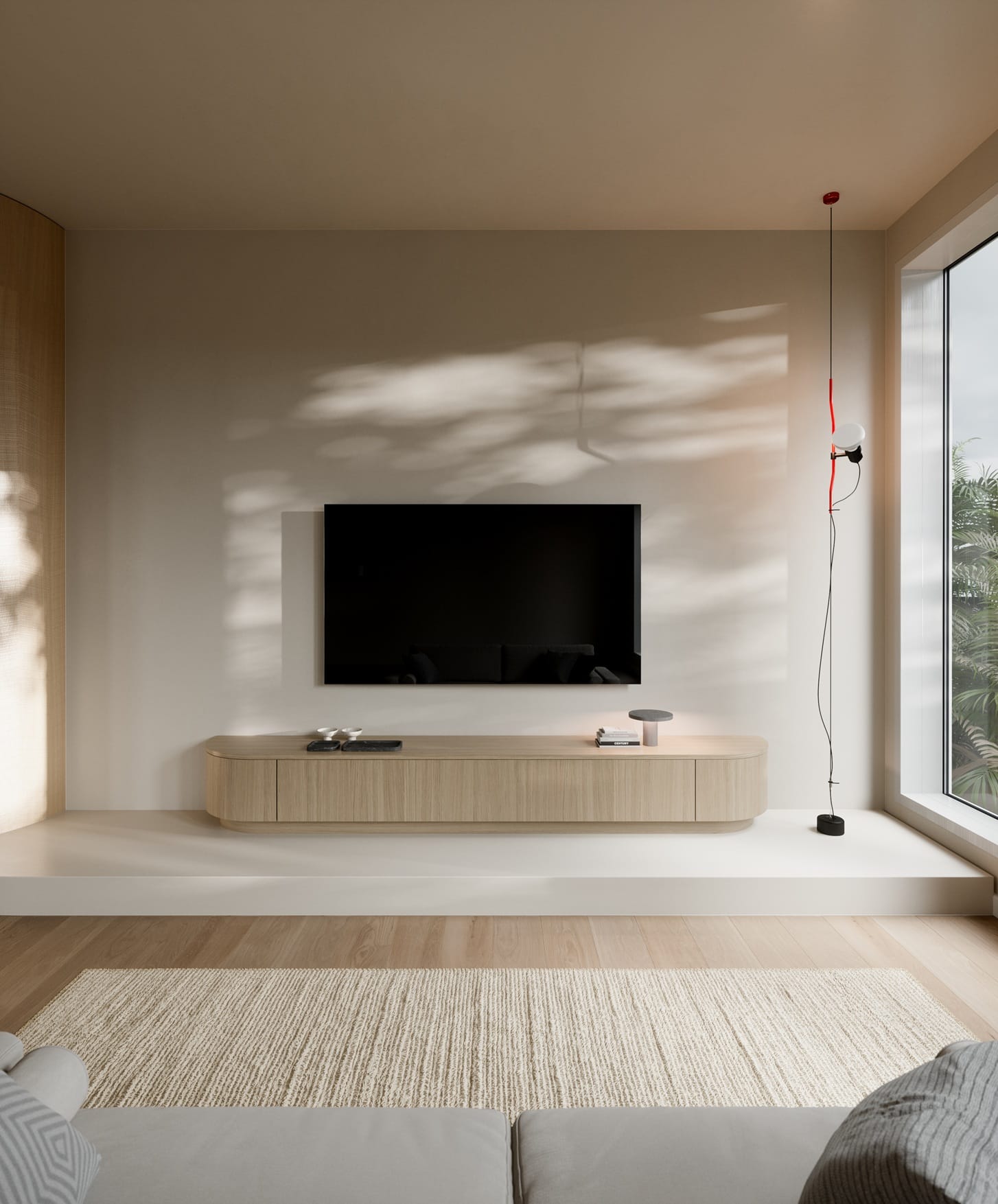 Rounded Tv cabinet BETA with IR – solid oak - Image 2