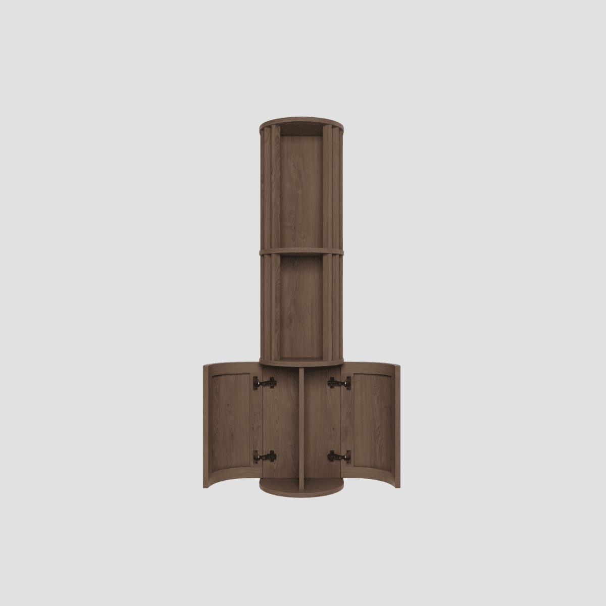 Rounded wall-mounted cabinet BETA – solid oak - Image 4